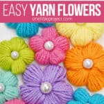 Flower from yarn