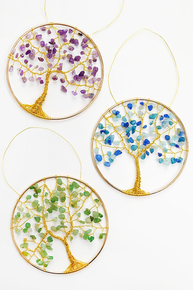 Beaded Tree of Life Suncatcher Handmade tree of life suncatchers with different colours of chip beads