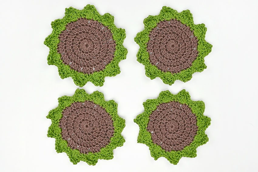 Crochet Succulent Coasters - Free Succulent Coaster Pattern