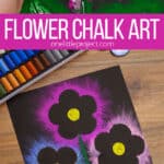 Chalk art flower craft