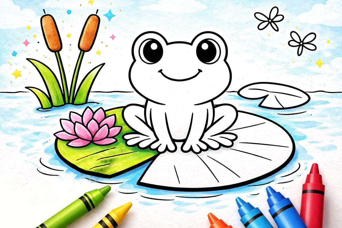 Frog Coloring Pages Free printable frog coloring pages