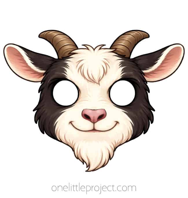 Goat Mask Goat Mask - black and white