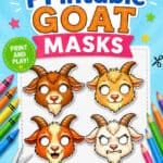 Printable goat Halloween masks for kids