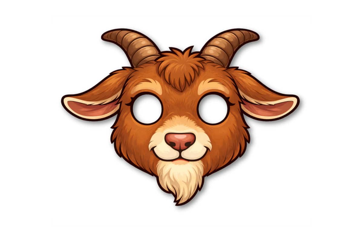 Goat Mask Free printable goat masks