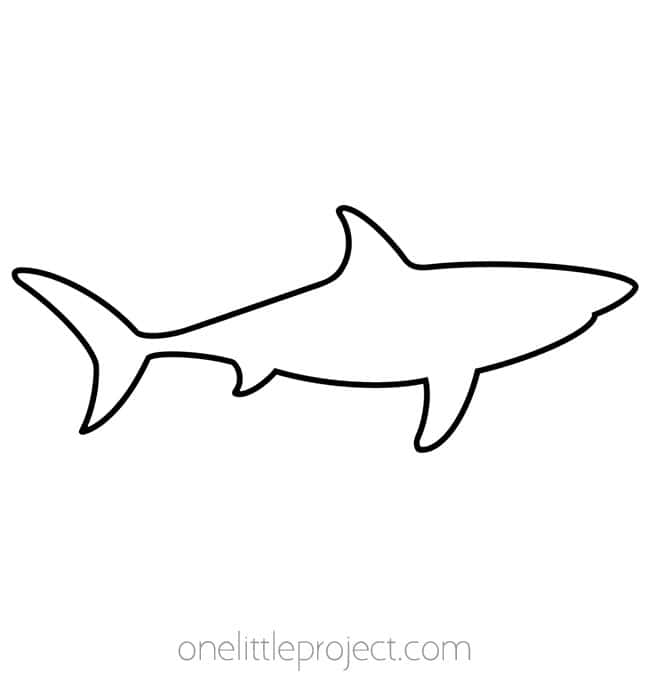 Great White Shark Outline Printable great white shark outline