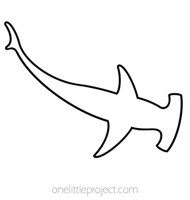 Hammerhead Shark Outline Printable hammerhead shark outline