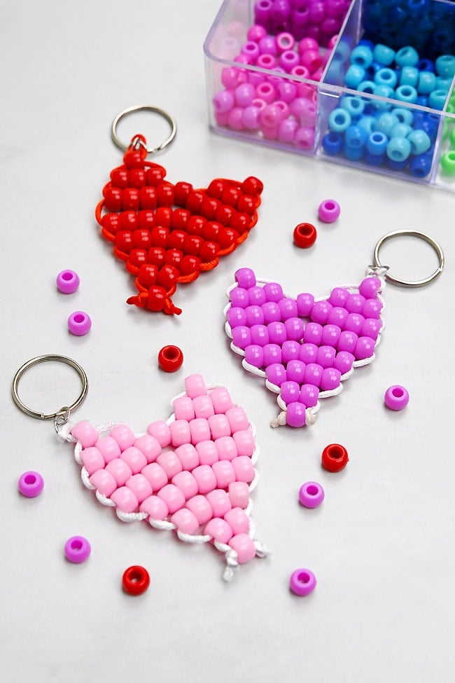 Heart Pony Bead Pattern Cute heart pony bead designs on a white background