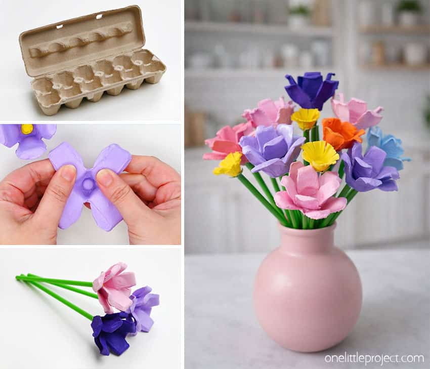 How to Make Egg Carton Flowers DIY egg carton flowers craft