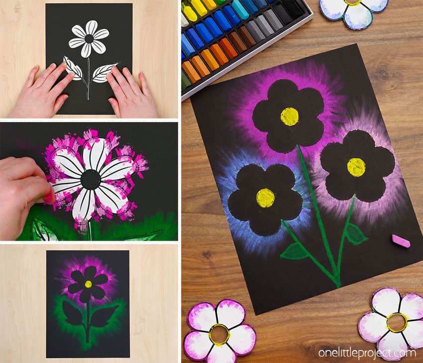 How to Make Flower Chalk Art DIY flower chalk art project