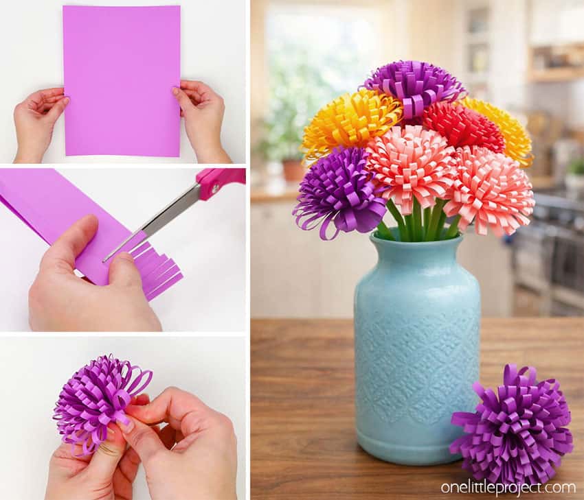 How to Make Paper Chrysanthemums DIY paper chrysanthemums