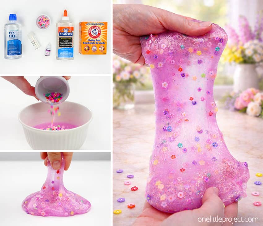 How to Make Spring Slime DIY spring slime recipe