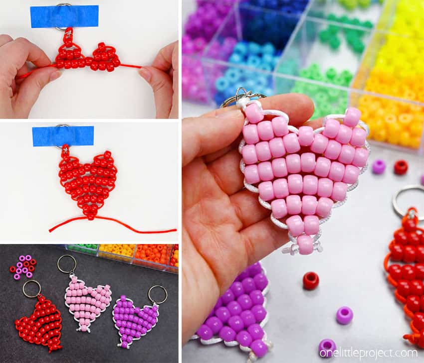How to Make a Pony Bead Heart DIY pony bead heart