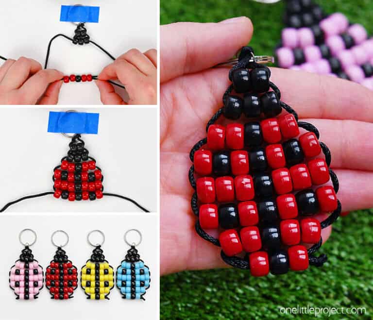 Pony Bead Ladybug - Easy Beaded Ladybug Pattern