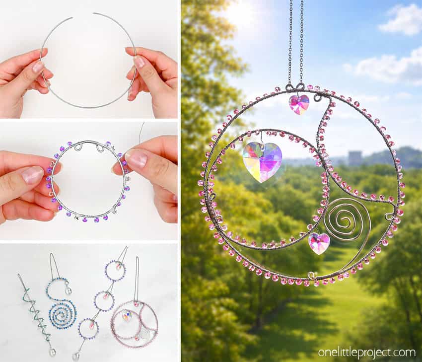 How to Make a Wire Wrapped Suncatcher DIY wire wrapped suncatchers