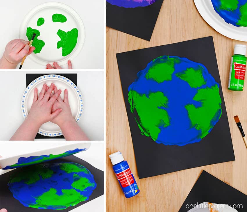 How to Paint Planets with Paper Plates DIY planet printmaking