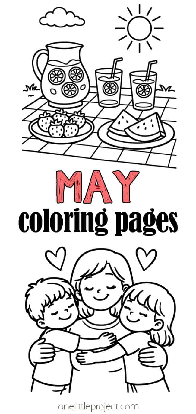 May Coloring Pages - Printable Spring Coloring Sheets