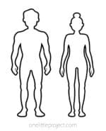 Human Body Outline - Free Printable Blank Body Templates