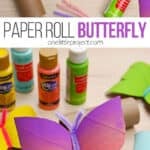 Toilet paper roll butterfly craft