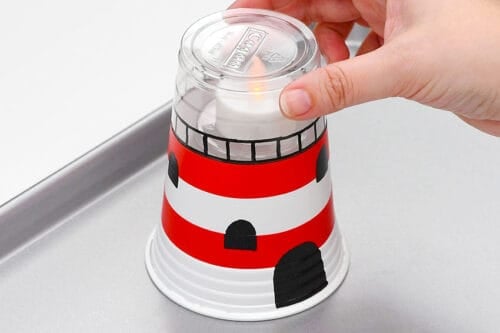 Plastic Cup Lighthouse Craft