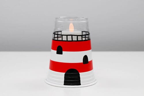 Plastic Cup Lighthouse Craft