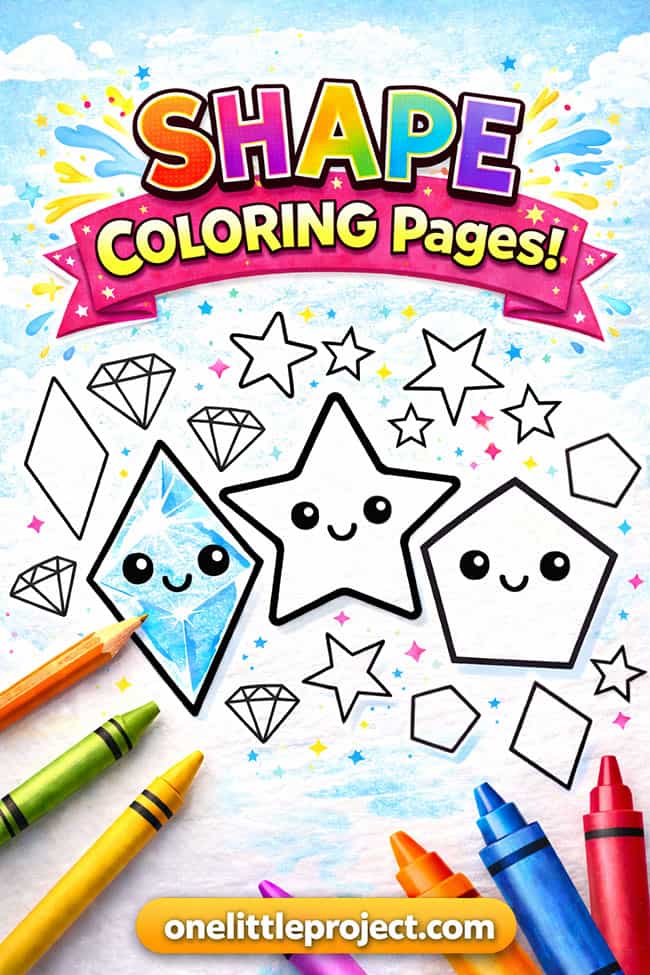 Shapes Coloring Pages - Printable Shapes Color Sheets