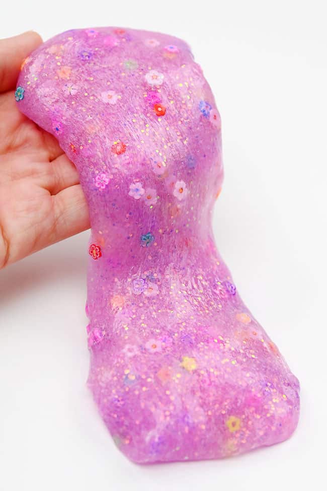 Spring Themed Slime Recipe of pink spring themed slime