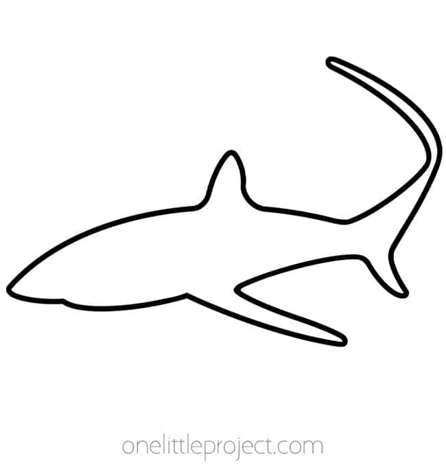 Thresher Shark Shape Printable thresher shark shape
