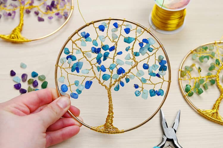 Tree of Life Suncatcher Tree of life wire wrapped suncatcher craft