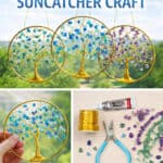 Wire wrapping beaded tree suncatcher