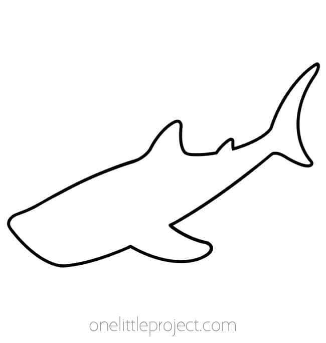 Whale Shark Outline Printable whale shark outline