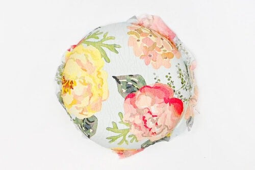 Patterned air dry clay bowls with napkin transfer