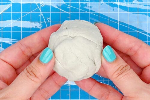 Patterned air dry clay bowls with napkin transfer