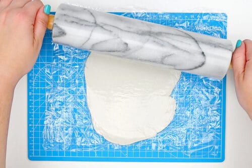 Patterned air dry clay bowls with napkin transfer