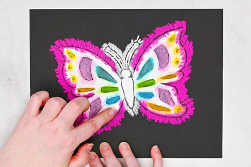 Butterfly chalk art