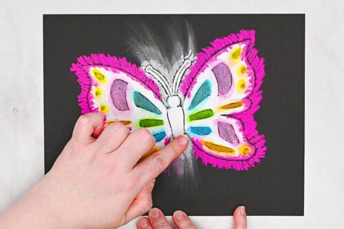 Butterfly chalk art