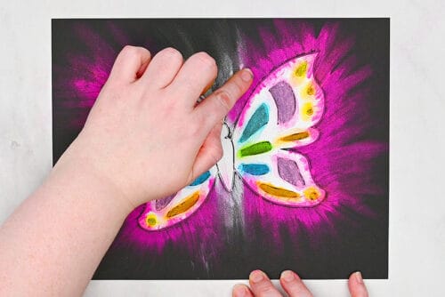 Butterfly chalk art