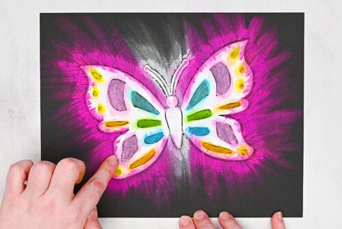 Butterfly chalk art