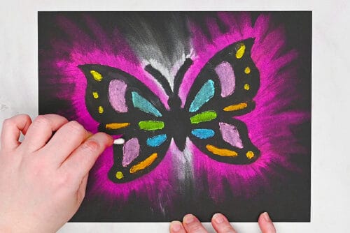 Butterfly chalk art