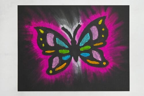 Butterfly chalk art