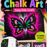 Butterfly chalk art project for kids