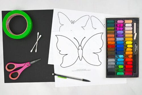 Butterfly chalk art supplies