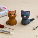 Clay Cat Sculpture