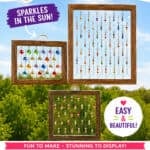 Making a DIY suncatcher with a picture frame and chicken wire