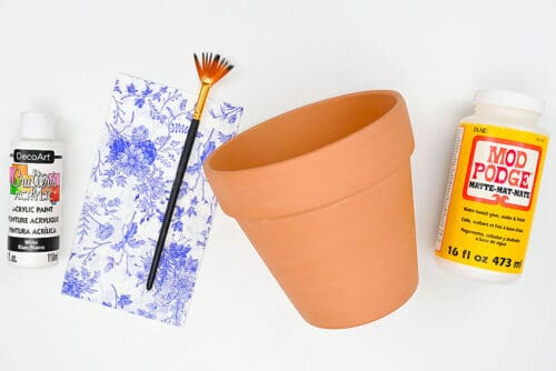 Decoupage Flower Pots Supplies