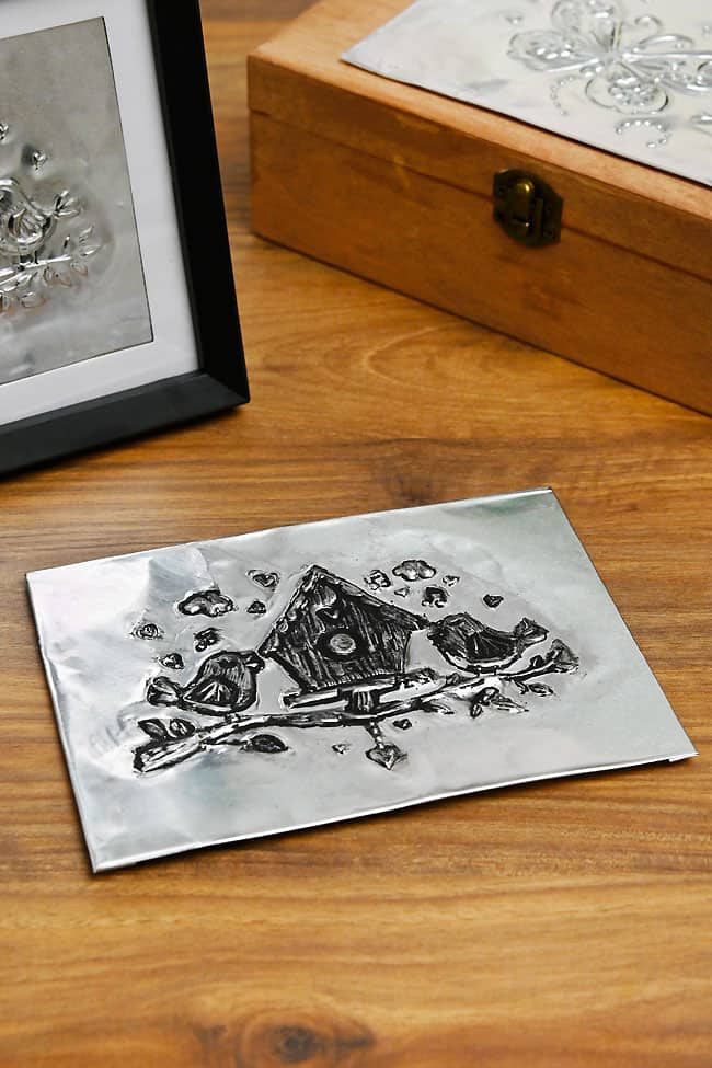 Embossed Aluminum Spring Art Embossed aluminum spring crafts