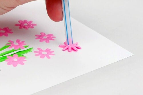Flower Straw Painting