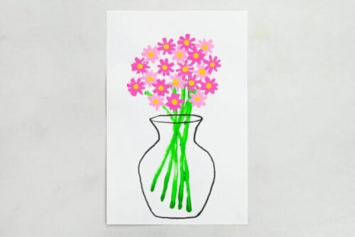 Flower Straw Painting
