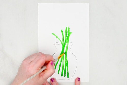Flower Straw Painting