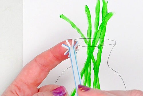Flower Straw Painting