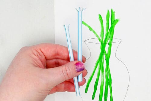 Flower Straw Painting